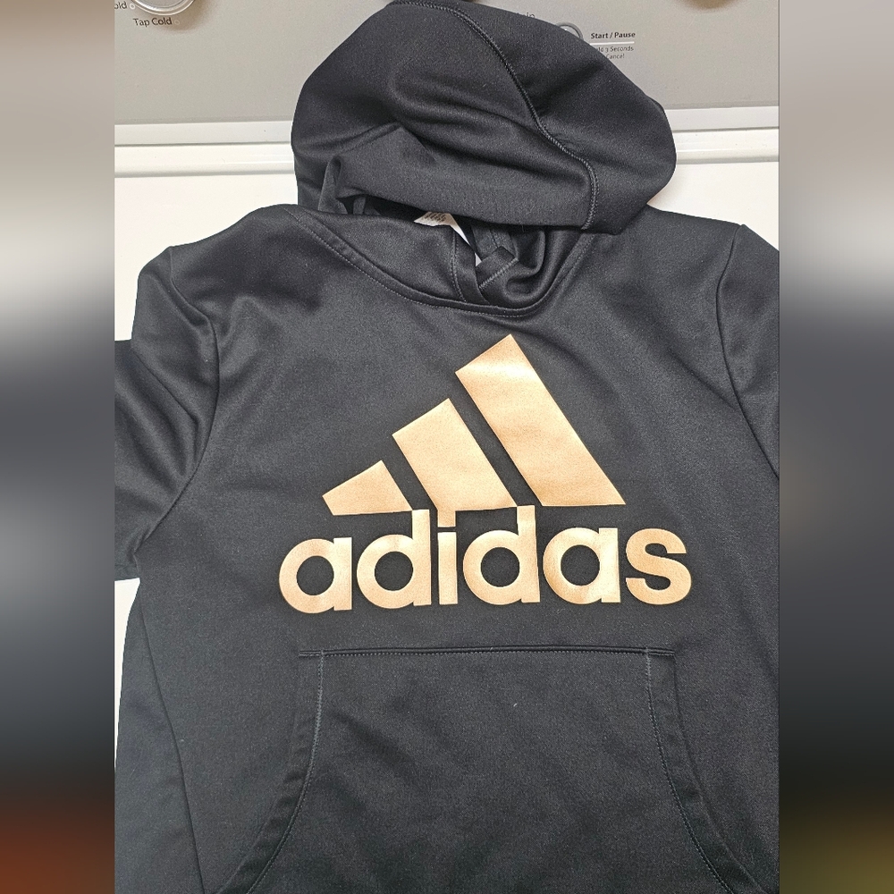 Adidas Black and Gold Hoodie
